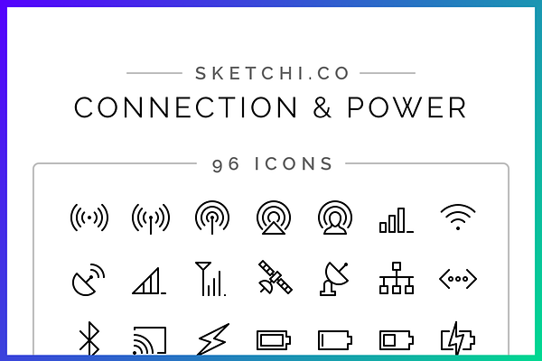 Connection & Power Icon Set