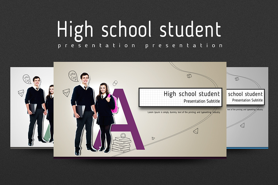High school student in Presentation Templates - product preview 8