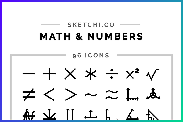 Math & Numbers Solid Icons