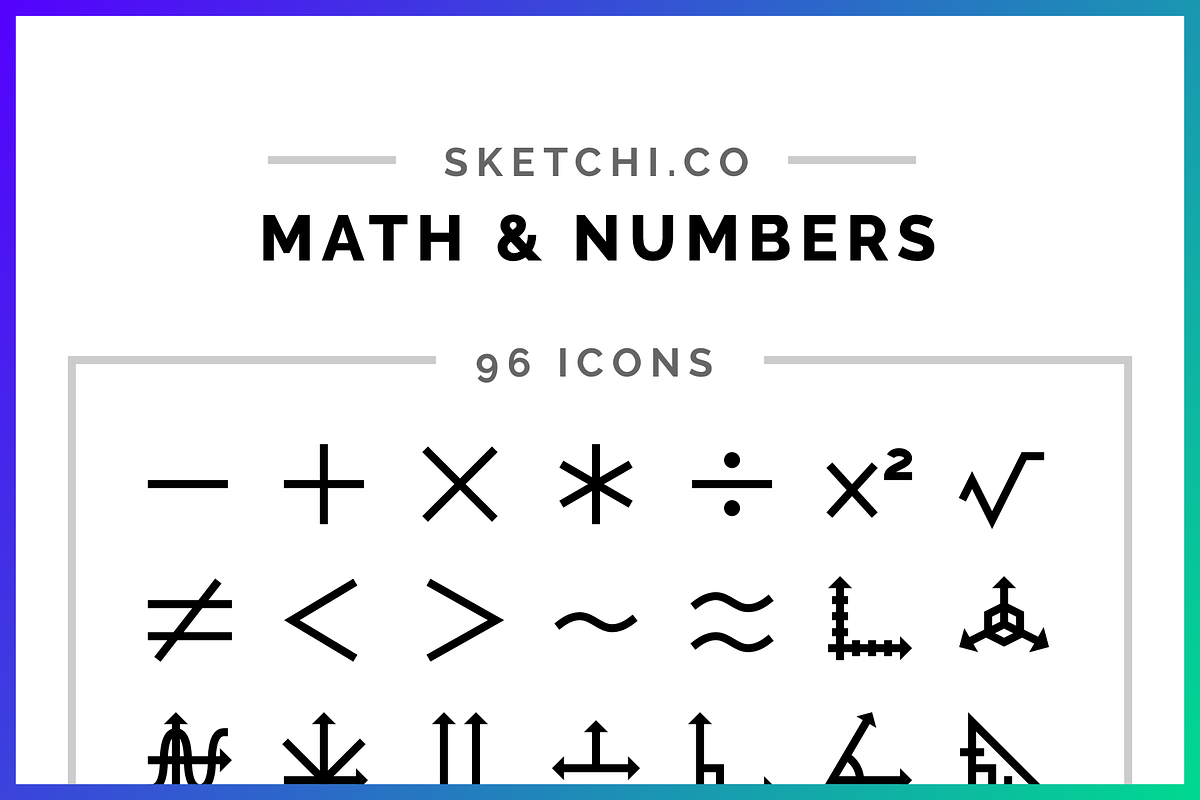 Math & Numbers Solid Icons in Number Icons - product preview 8