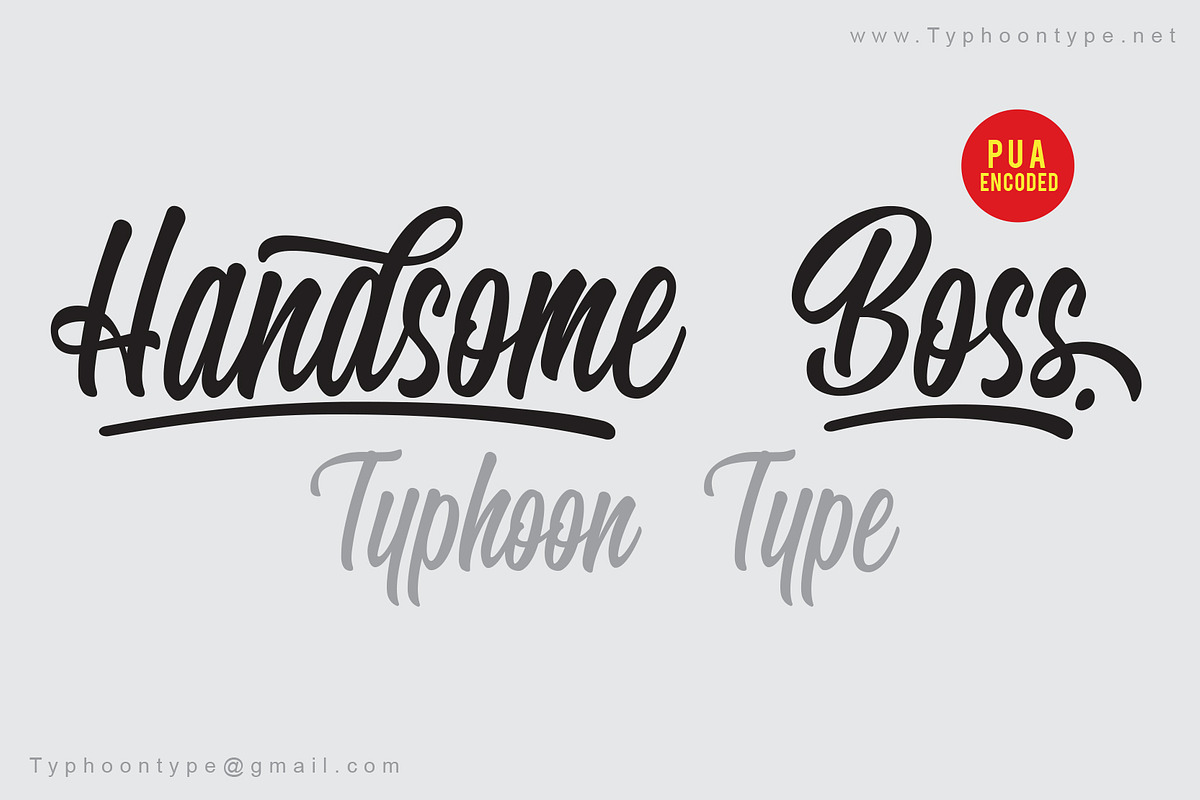 Handsome Boss font in Script Fonts - product preview 8