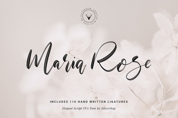 Maria Rose Elegant Script SVG Font