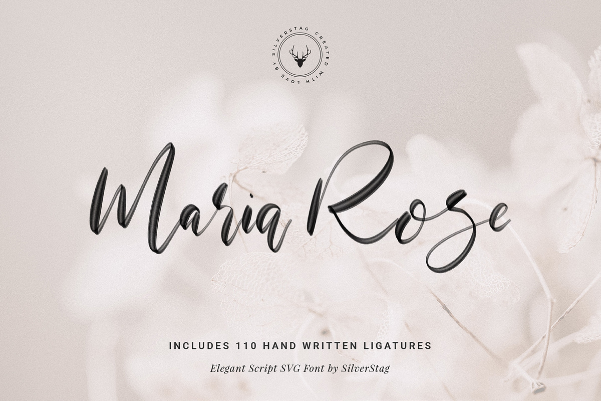 Maria Rose Elegant Script SVG Font in Elegant Fonts - product preview 8