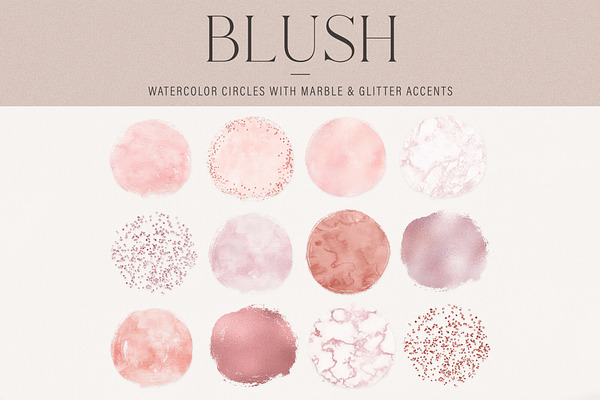 Blush Watercolor Circles