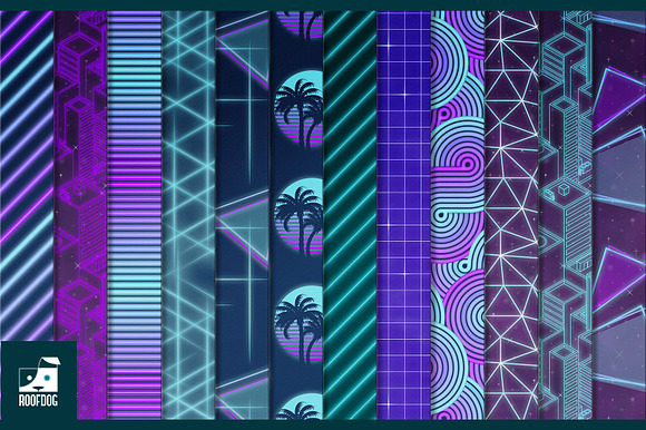 Blue and purple neon in Patterns - product preview 1