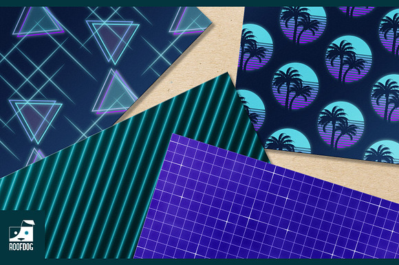 Blue and purple neon in Patterns - product preview 3