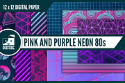 Pink and purple 1980s neon