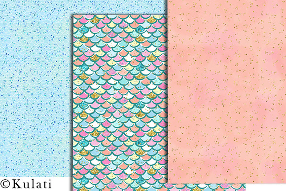 Cute Mermaids Basic Patterns in Patterns - product preview 1
