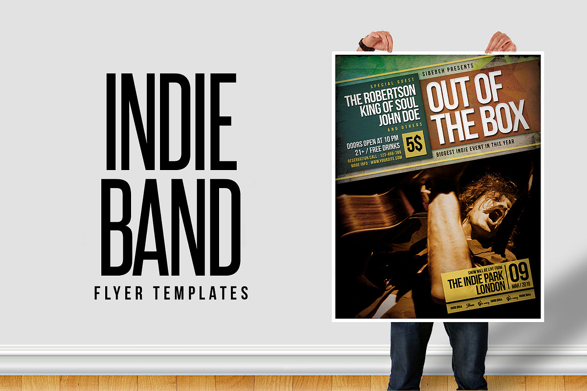 Indie Band Flyer Templates in Flyer Templates - product preview 8