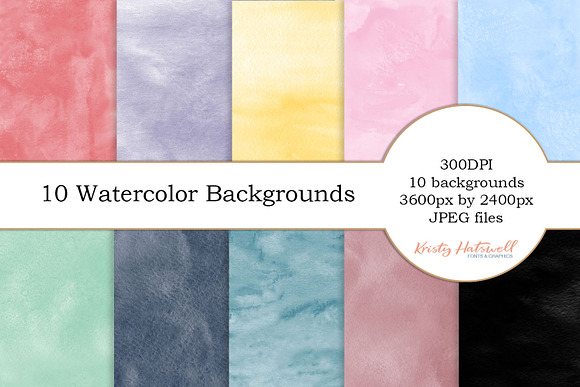 10 Watercolor Textures in Textures - product preview 6