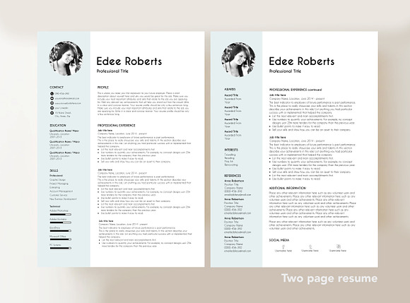 resume with photo in Resume Templates - product preview 6