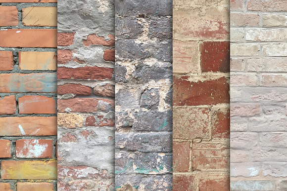 Old Brick Wall Textures x10 in Textures - product preview 1