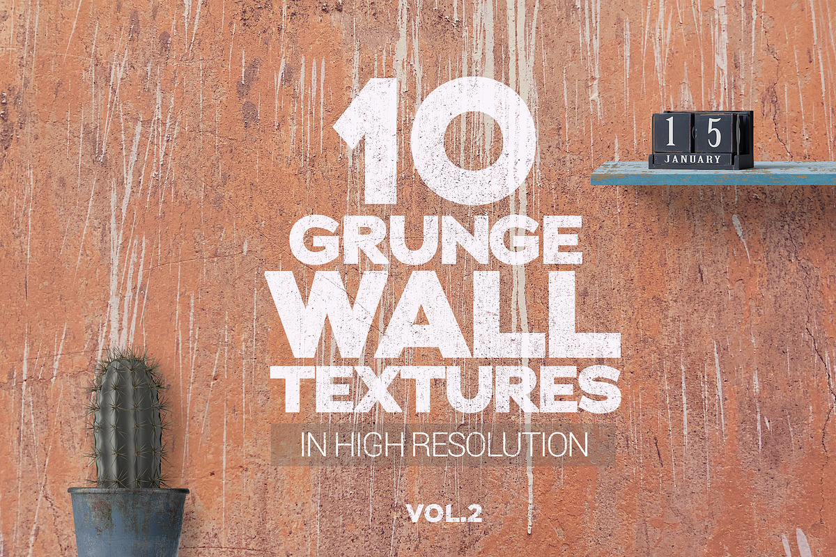 Grunge Wall Textures x10 vol2 in Textures - product preview 8