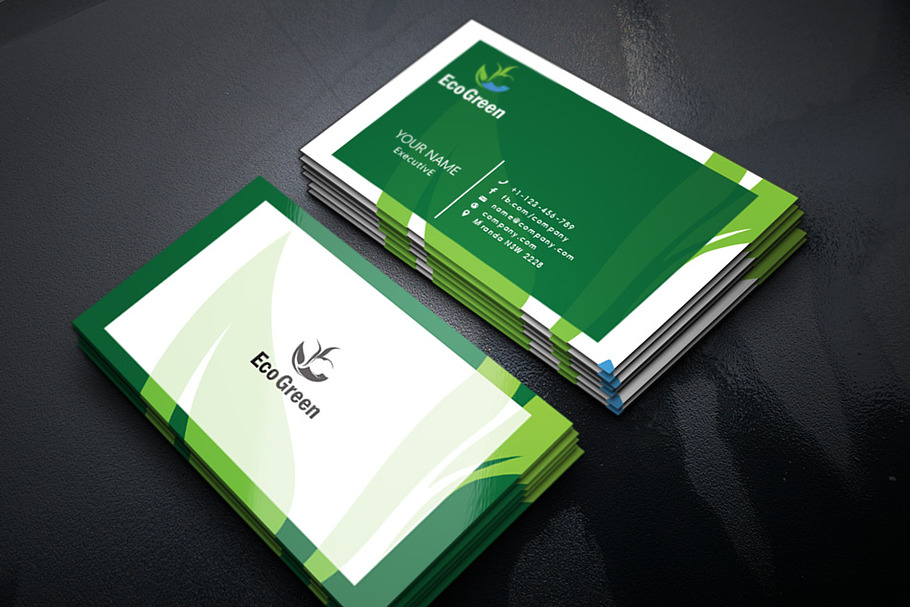 Green Health Business Card Design