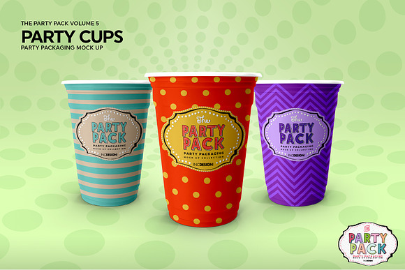Party Cups Mockup in Branding Mockups - product preview 2