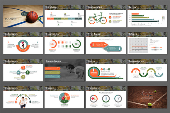 Sport Infographic in Presentation Templates - product preview 1