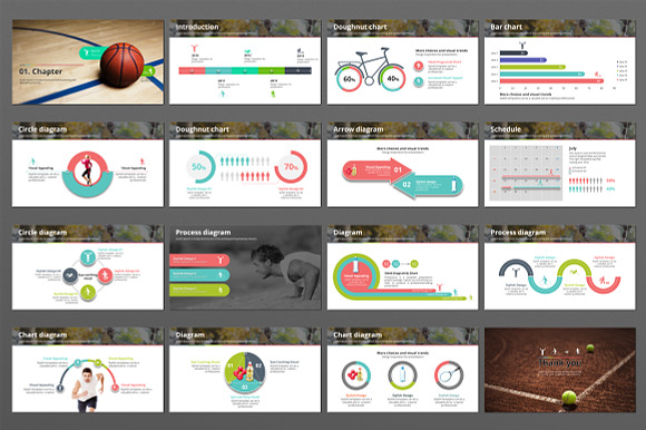 Sport Infographic in Presentation Templates - product preview 3
