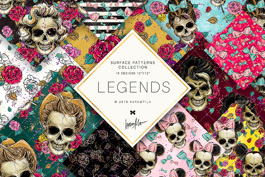 Hollywood Skulls Patterns in Patterns - product preview 8