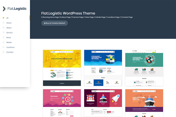 Flat Logistic - Responsive WP Theme