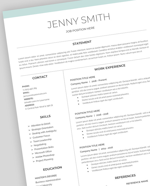 Resume Template, CV, Google Docs in Resume Templates - product preview 1