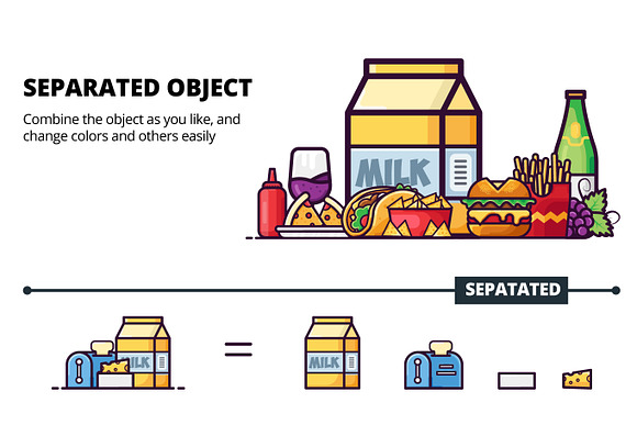 Food collection vector illustration in Food Icons - product preview 5
