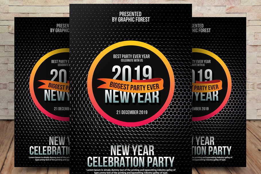 New Year Flyer Template PSD in Flyer Templates - product preview 8