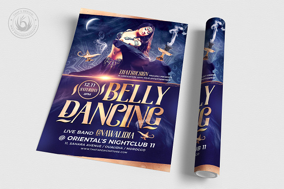 Belly Dancing Flyer Template V2 in Flyer Templates - product preview 2