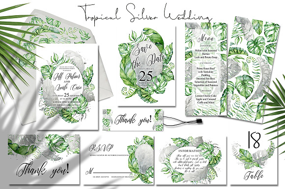 Watercolor Wedding GIANT BUNDLE in Wedding Templates - product preview 3