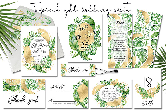 Watercolor Wedding GIANT BUNDLE in Wedding Templates - product preview 12