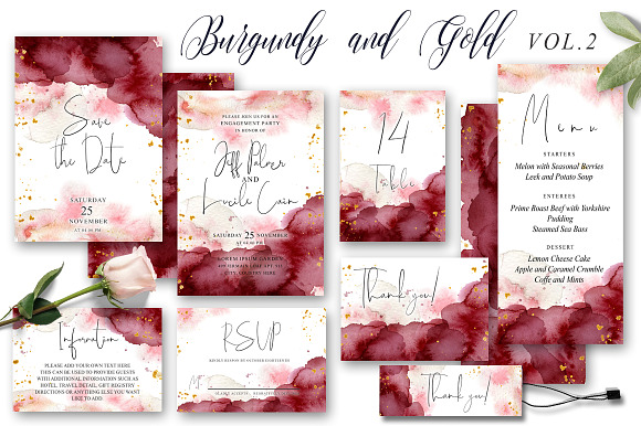 Watercolor Wedding GIANT BUNDLE in Wedding Templates - product preview 13