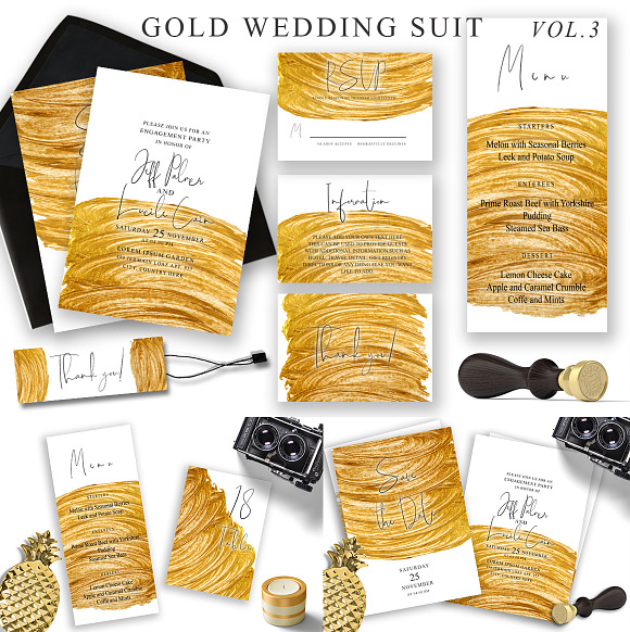 Watercolor Wedding GIANT BUNDLE in Wedding Templates - product preview 15