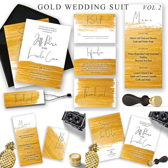 Watercolor Wedding GIANT BUNDLE in Wedding Templates - product preview 16