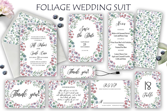 Watercolor Wedding GIANT BUNDLE in Wedding Templates - product preview 24