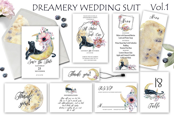 Watercolor Wedding GIANT BUNDLE in Wedding Templates - product preview 26