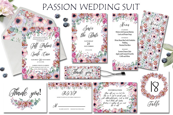 Watercolor Wedding GIANT BUNDLE in Wedding Templates - product preview 27