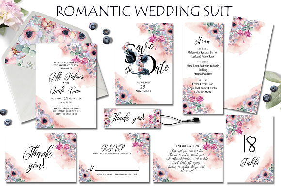 Watercolor Wedding GIANT BUNDLE in Wedding Templates - product preview 28