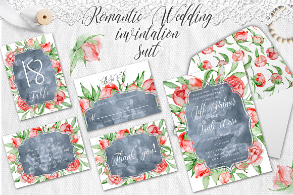 Watercolor Wedding GIANT BUNDLE in Wedding Templates - product preview 35