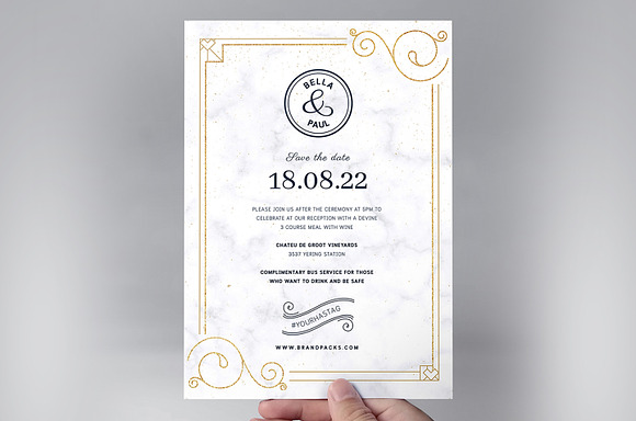 Wedding Invitation Templates in Wedding Templates - product preview 9