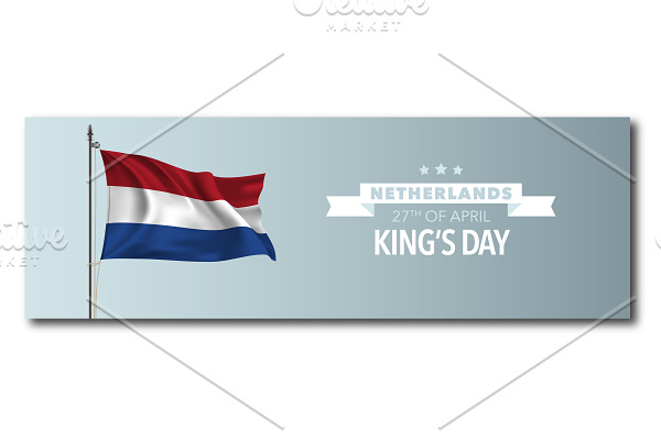Netherlands happy King's day vector