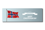 Norway happy constitution day vector