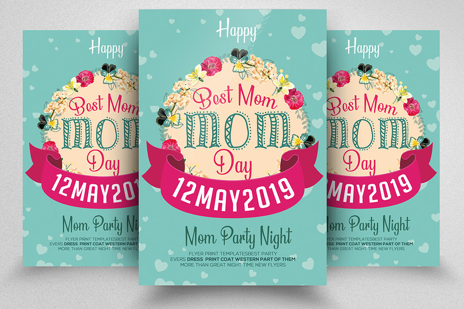 Floral Mother's Day Poster Template in Invitation Templates - product preview 8