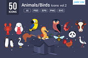Animals - Birds Vector Icons V2