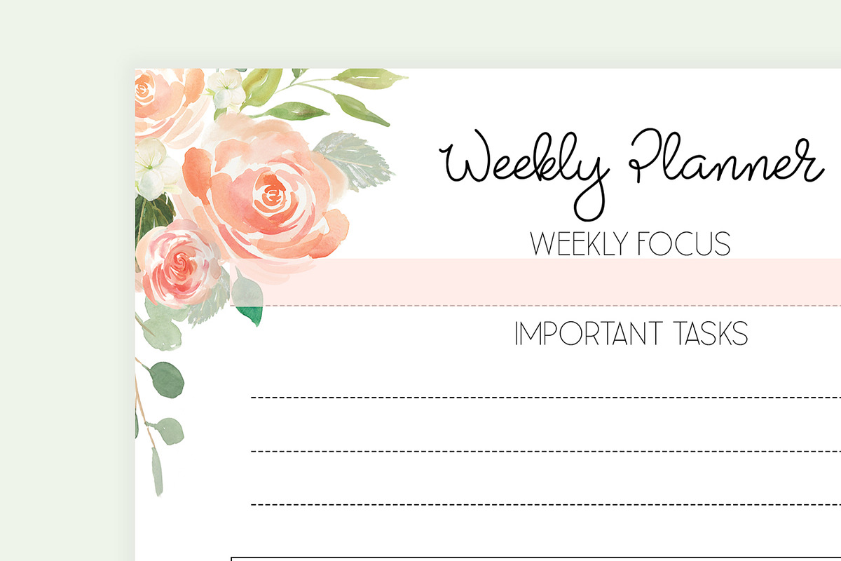 Weekly Planner A5 Inserts in Stationery Templates - product preview 8