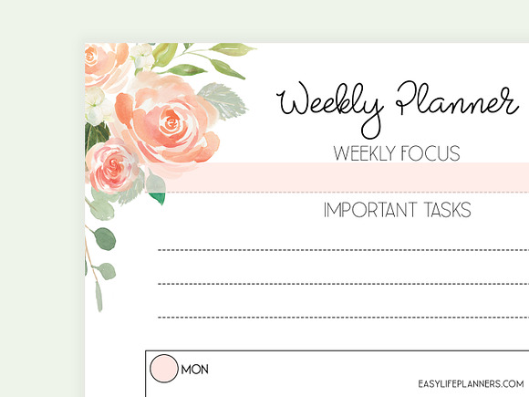 Weekly Planner A5 Inserts in Stationery Templates - product preview 3