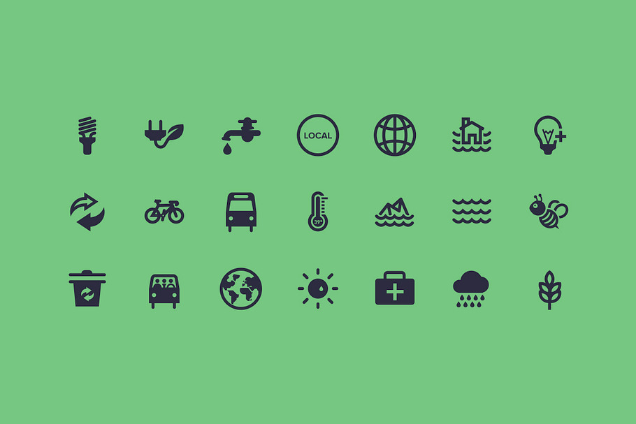 Sustainable Resources Icons