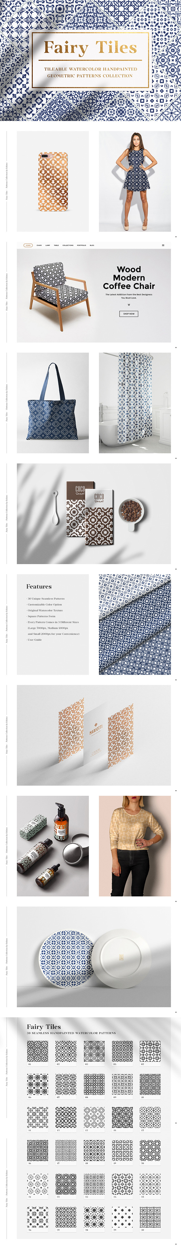 30 Geometric Watercolor Patterns in Patterns - product preview 9