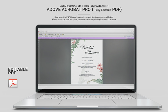 Bridal Shower Invitation Template in Invitation Templates - product preview 3