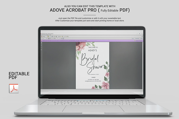 Bridal Shower Invitation Template in Invitation Templates - product preview 3