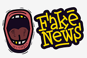 Fake News Hand Drawn Vector