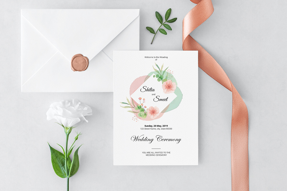 Wedding Invitation Template in Wedding Templates - product preview 8